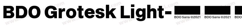BDO Grotesk Light字体转换